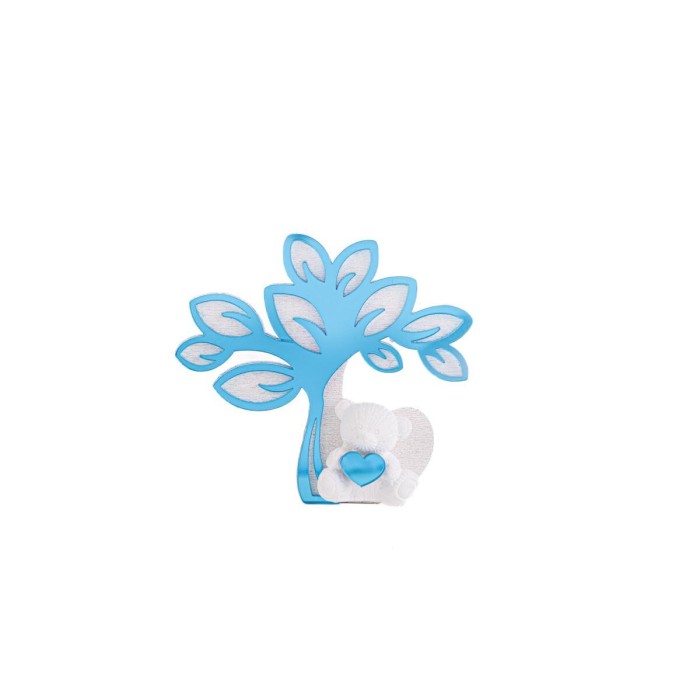 CALAMITA PLEXI H.7XL.8 CM. ALBERO ORSETTO CELESTE